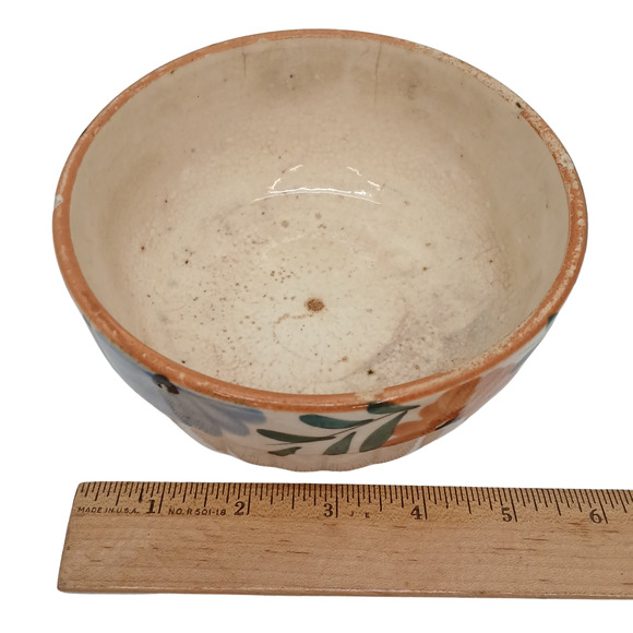 Vintage Made in Japan Pottery Bowl – Hand-Painted Floral Design – Ribbed Ceramic - Picture 12 of 12